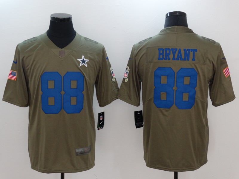 Men Dallas cowboys #88 Bryant Nike Olive Salute To Service Limited NFL Jerseys->philadelphia eagles->NFL Jersey
